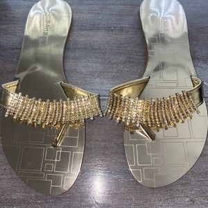 Gold women sandals